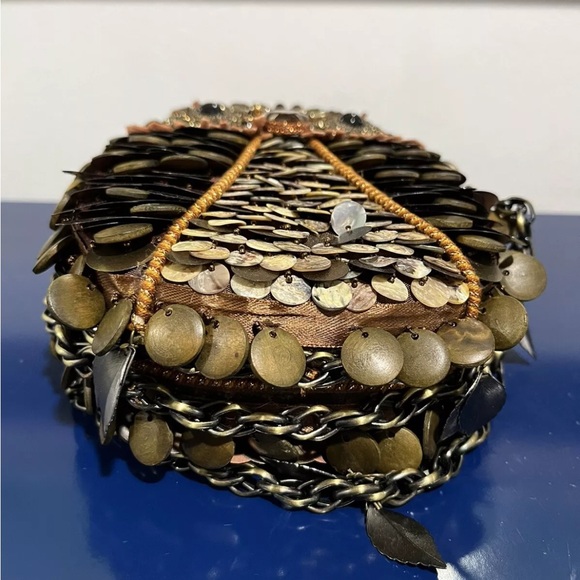 Mary Frances What A Hoot Owl Bird Purse Crossbody Bag Beaded Jeweles RARE NEW - Picture 7 of 9